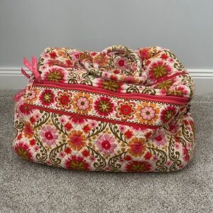 Vera Bradley Pink and Orange Floral Weekend Bag